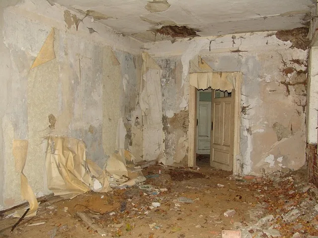 Poorly maintained Calgary rental unit with mold, damaged window, and outdated wiring